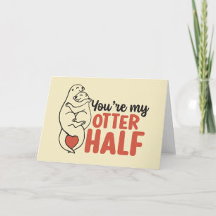 Min första halvan av Kärlek Pun Funny Valentindag Helgkort