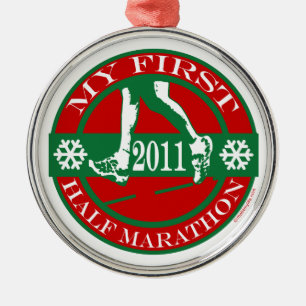 Min första halvlekmaraton - 2011 julgransprydnad metall
