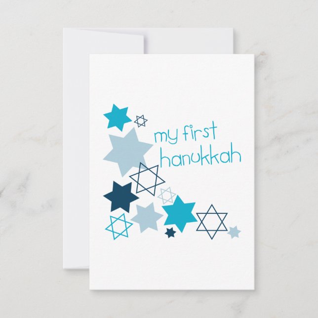 Min första hanukkah tack kort (Framsida)