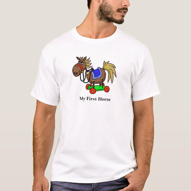 Min första häst, konstiga T-shirt, anpassar den! T-shirt (Framsida)