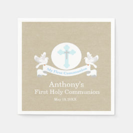 Min första Heliga Communion-Personlig Napkin Pappersservett