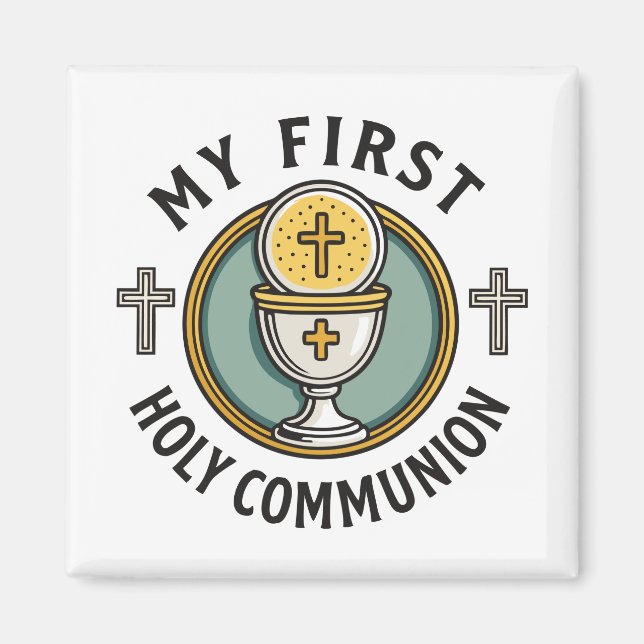 Min första Heliga-förening Eucharist, första krist Magnet (Framsidan)