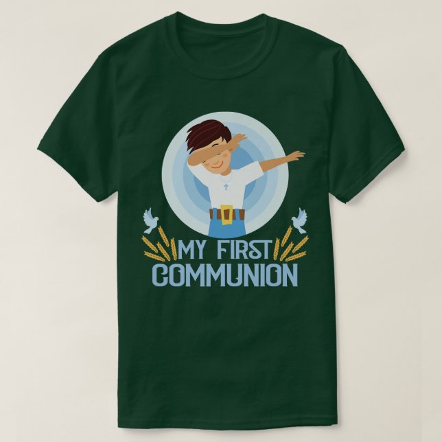 Min första Heliga kommunision Dabbing Boy T Shirt (Design framsida)