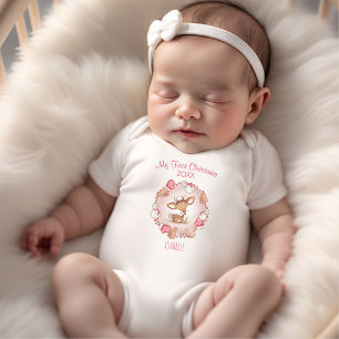 Min första Hjort med eget namn Rosa Girl T Shirt