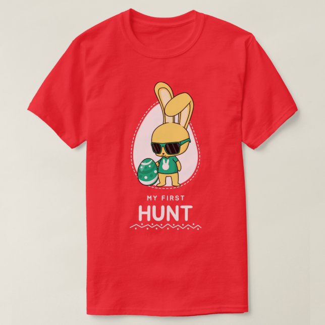 Min första Hunt Glad påsk T Shirt (Design framsida)