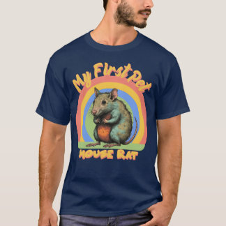 Min första husdjur Mus Råtta Retro färgglada stil T Shirt