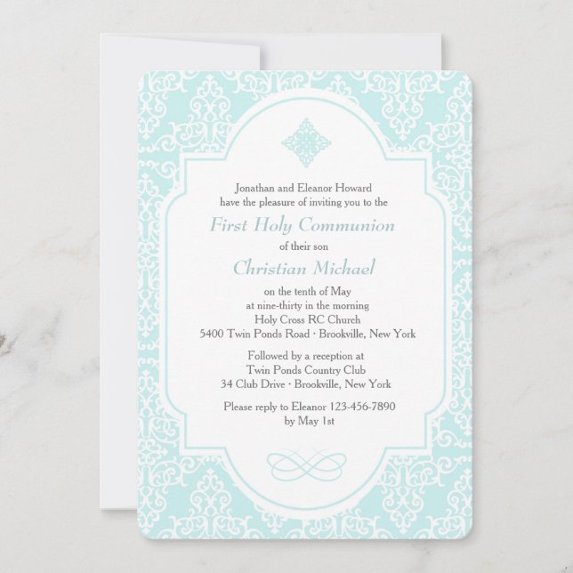 Min första inbjudan till Communion Blue (Framsida)