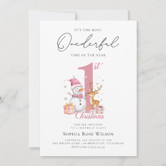 Min första jul 1:a födelsedag inbjudningar