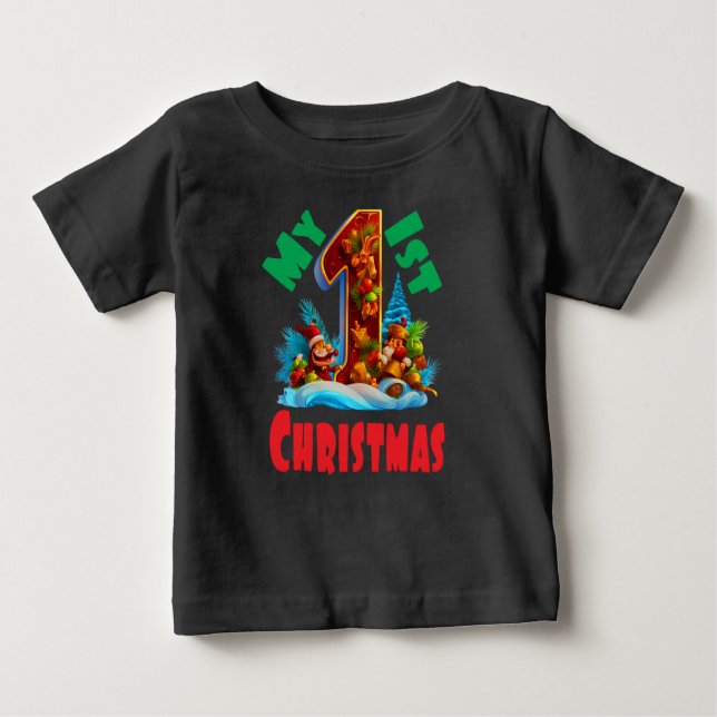 Min första jul, 1 år gammal t shirt (Framsida)