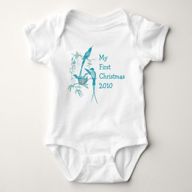 Min första jul 2010 Baby T-shirt (Framsida)