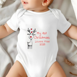 Min första jul 2025, Renar, Anpassad T Shirt