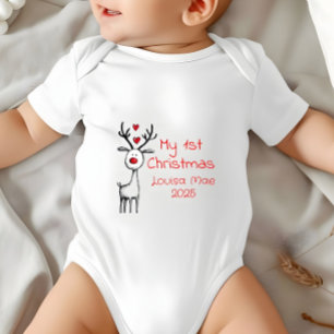 Min första jul 2025, Renar, Anpassad T Shirt