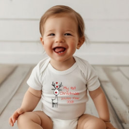 Min första jul 2025, Renar, Anpassad T Shirt