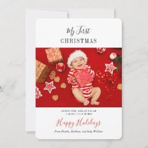 Min första jul 5 bilder Baby första Julkort