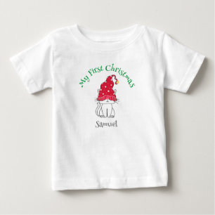 Min första jul - anpassa text och bild t shirt