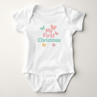 Min Första Jul Baby Bodysuit T Shirt