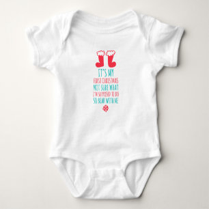 Min första jul Baby Jersey Bodykostym T Shirt