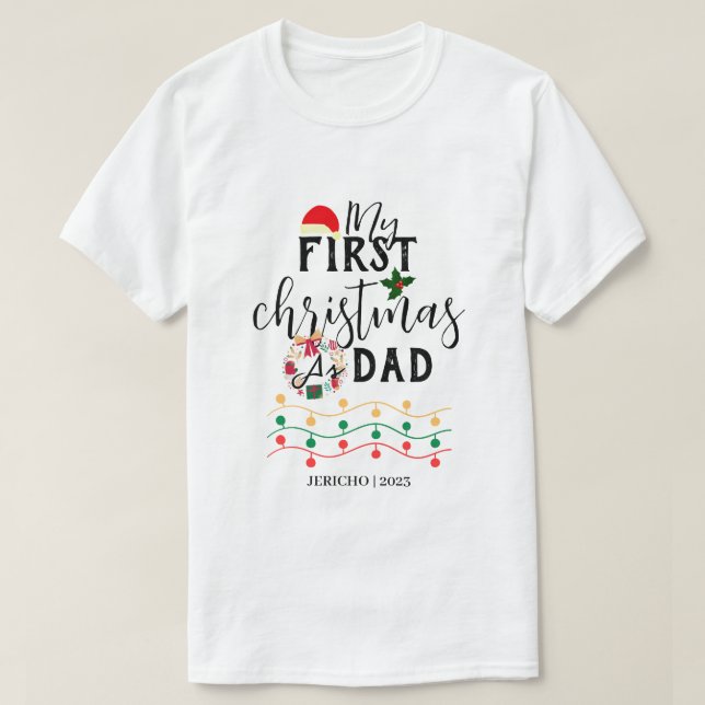 Min första jul Baby personalize Namn T Shirt (Design framsida)