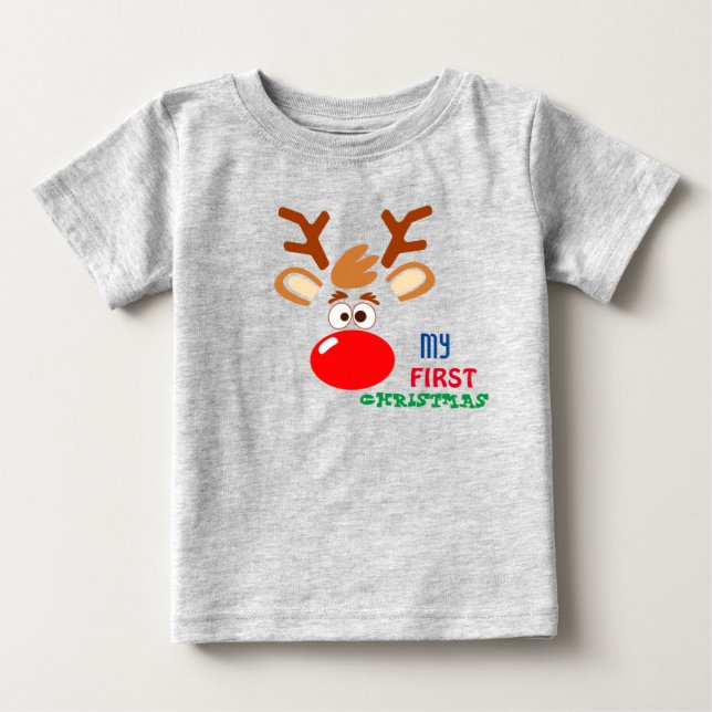 Min första jul Baby T-Shirt (Framsida)