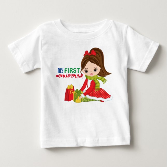 Min första jul Baby T-Shirt (Framsida)