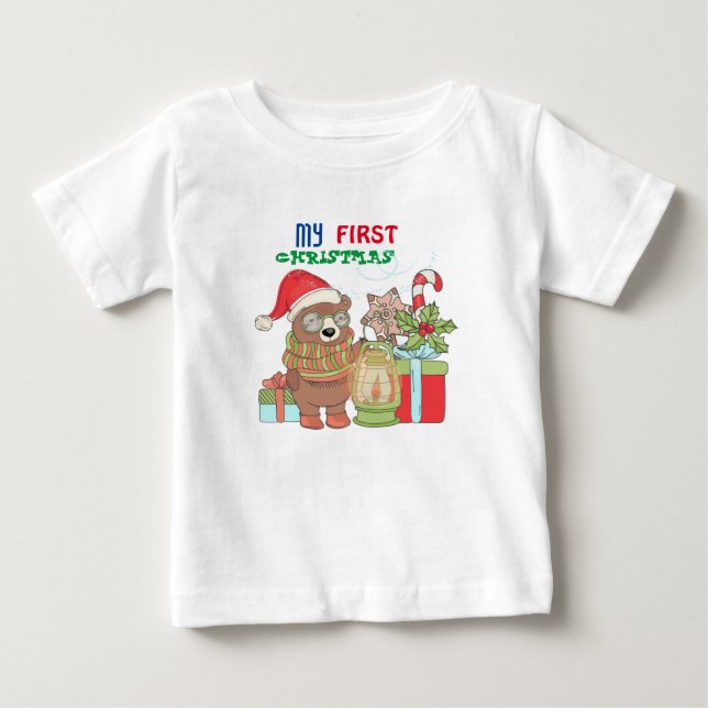 Min första jul Baby T-Shirt (Framsida)