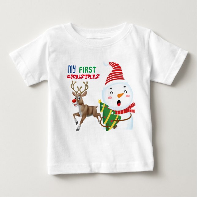 Min första jul Baby T-Shirt (Framsida)