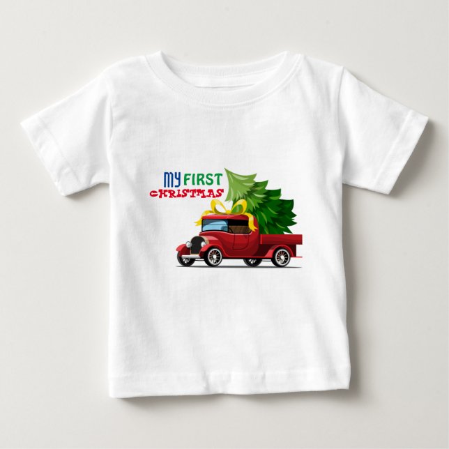 Min första jul Baby T-Shirt (Framsida)