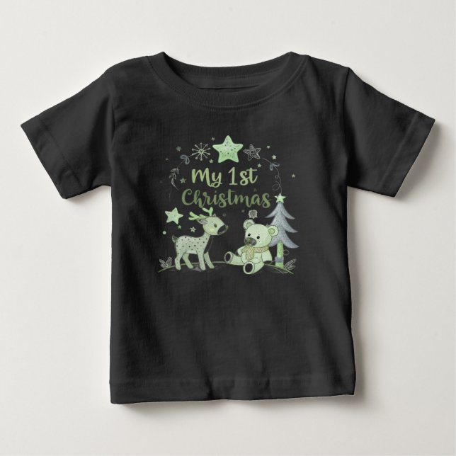 Min Första Jul Baby T Shirt (Framsida)