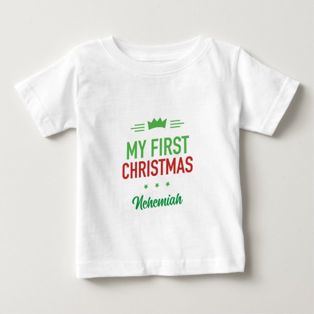 Min första jul Baby T-Shirt (Framsida)