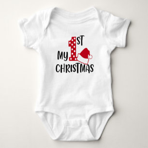 🎄Min Första Jul Baby T-Shirt   Söt Högtid👶