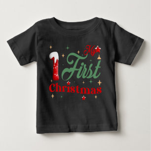 Min första jul Black Baby Bra Jersey T-Shirt