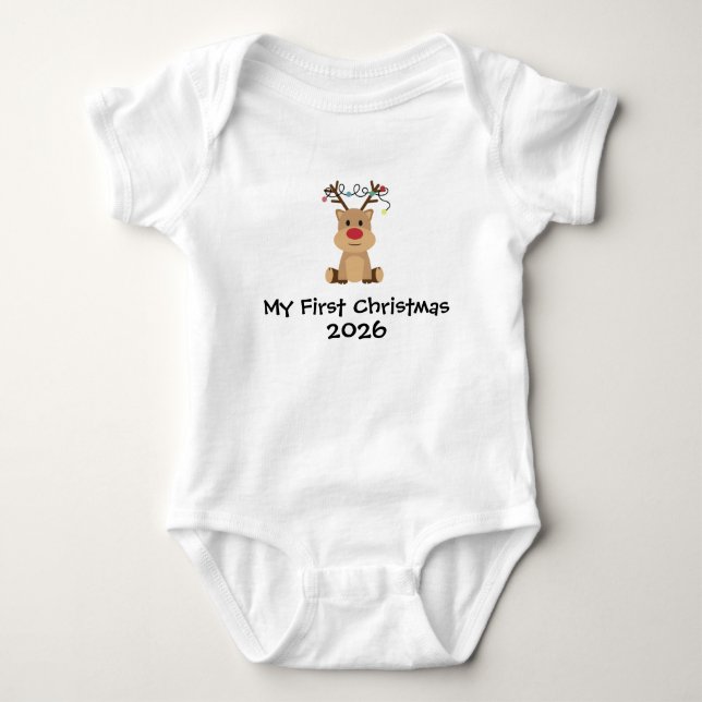 Min Första Jul Bodysuit T Shirt (Framsida)