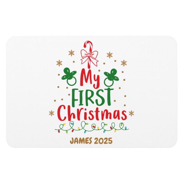 Min första jul Candy cane Magnet (Horisontell)