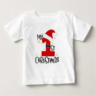 Min första jul - Festive Baby T-Shirt Design