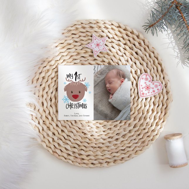 Min första jul fotohögtidsgratulation inbjudningar (Skapare uppladdad)