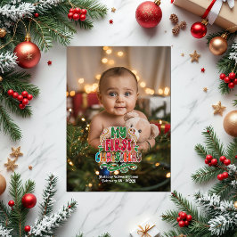 "Min första jul" Fotokollage Julkort