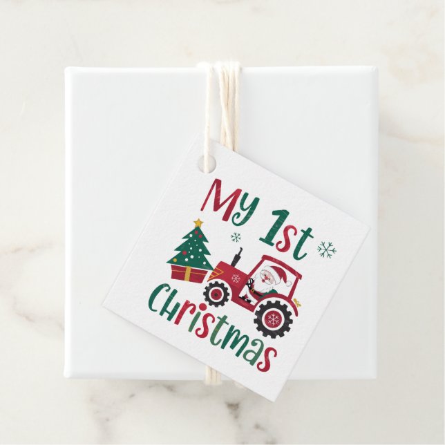 Min första jul gåvor etiketter (På plats)