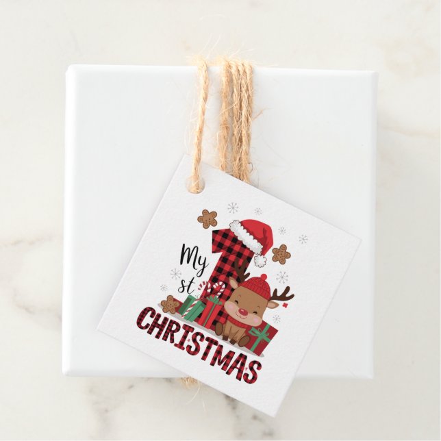 Min första jul gåvor etiketter (På plats)