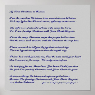 Min första jul i himlen poster