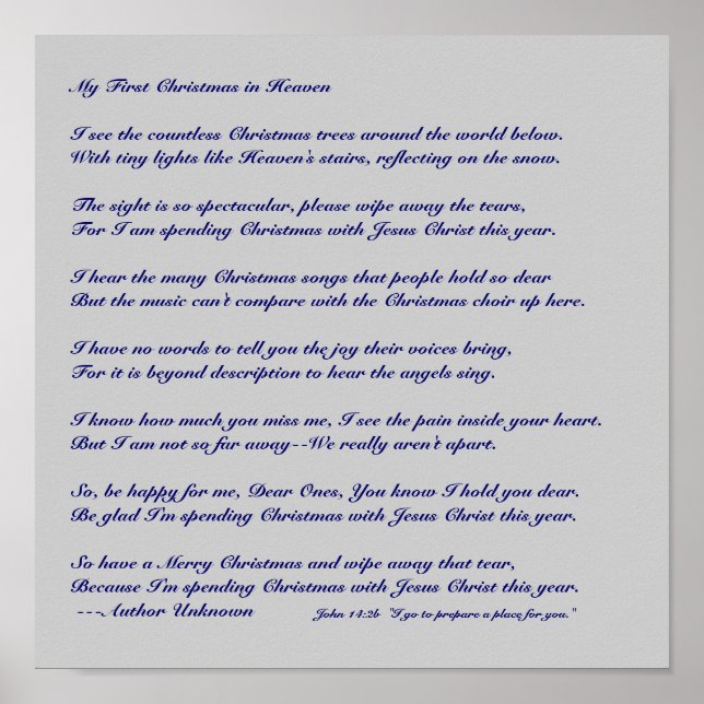 Min första jul i himlen poster (Framsidan)