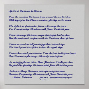 Min första jul i himlen poster