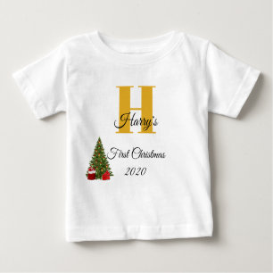 Min första jul, Julgran Editable Guld T Shirt