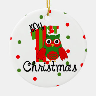 Min första jul julgransprydnad keramik