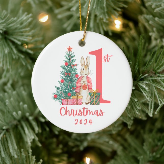 Min första jul julgransprydnad keramik (Träd)