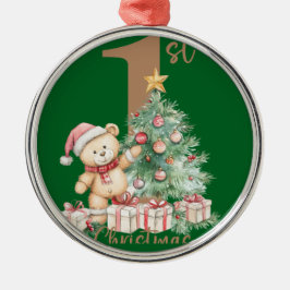 Min första jul julgransprydnad metall