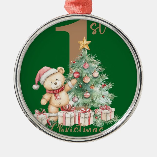 Min första jul julgransprydnad metall (Framsidan)