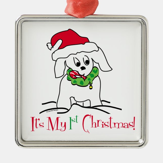 Min första jul julgransprydnad metall (Framsidan)