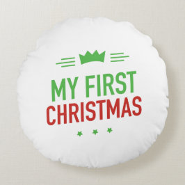Min första jul kastkudde rund kudde