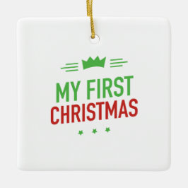 Min första jul keramiska dekoration