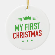 Min första jul keramiska dekoration